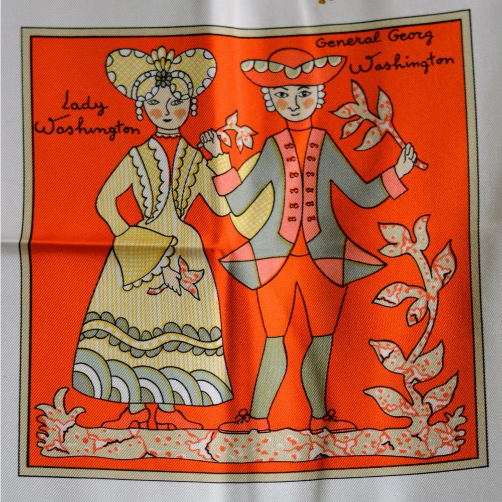 Hermes Early America silk 90cm scarf - Picture 12 of 16